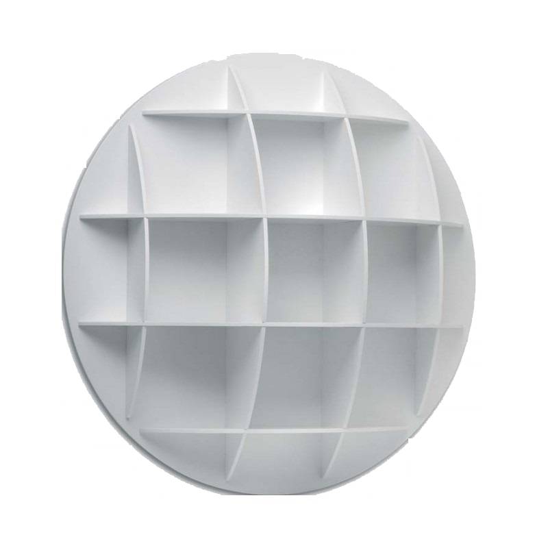 Continental sphercial bookcase lacquered White Industrie Carnovali